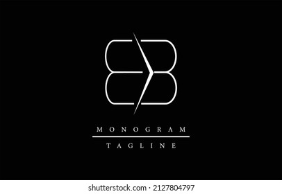 BB MINIMALIST LOGO DESIGN MONOGRAM VECTOR ART ILLUSTRATION