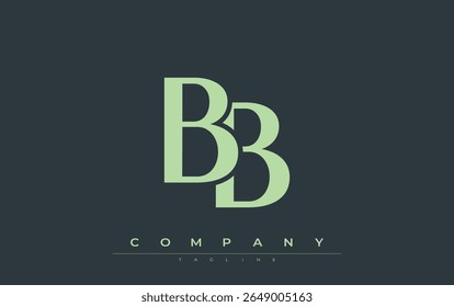 BB Modern Initials Logo Design. Branding logo with stylized initials showcasing bold design and modern aesthetic. Ideal for professional business branding or creative projects focusing on minimalistic