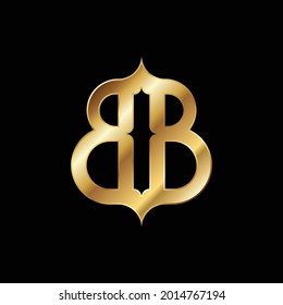 BB Monogram Gold Elegant Logo