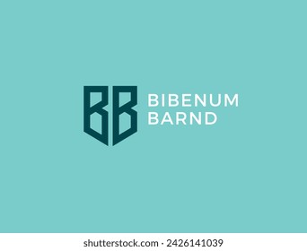B. Monograma de dos letras B y B. Diseño de logotipo BB de lujo, simple, minimalista y elegante. Plantilla de ilustración vectorial.
