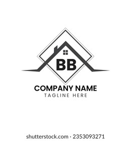 BB real estate , BB letter, BB monogram logo, roof icon, house symbol, roofing,
 realty logo, bb house, property icon, city logo, building, construction logo, real estate