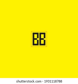 Diseño del logotipo de la letra del rectángulo BB.