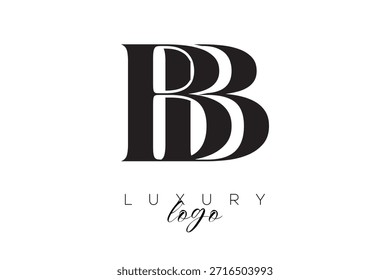BB Serif Letter Monogram Typography Logo for Elegant Premium Branding Identity