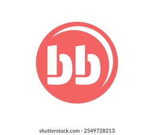 BB sport emblem or team logotype. Ball logo with a combination of Initial letter B and B for balls shop, sports company, training, club badge. Vector illustration.