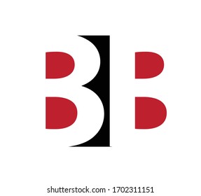 BB vector logo illustration red and black