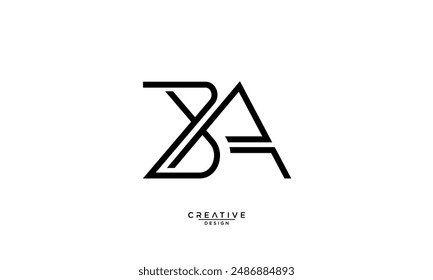 BBA, AB, B, A, Letras Abstractas Logo Monograma