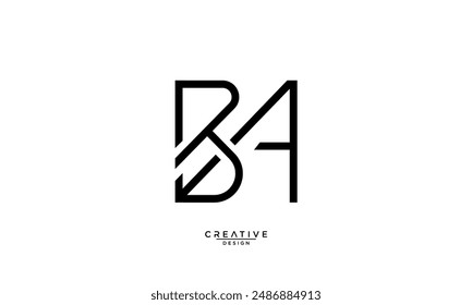 BBA, AB, B, A, Abstract Letters Logo Monogram