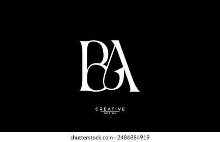 BBA, AB, B, A, Letras Abstractas Logo Monograma