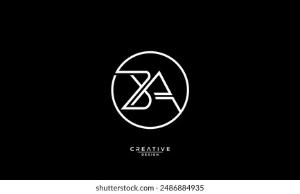 BBA, AB, B, A, Letras Abstractas Logo Monograma