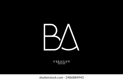 BBA, AB, B, A, Abstract Letters Logo Monogram