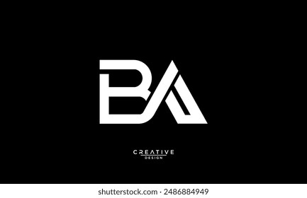 BBA, AB, B, A, Abstract Letters Logo Monogram