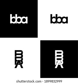 bba letter original monogram logo design