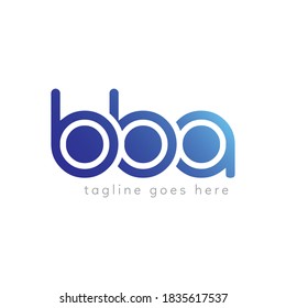 BBA Logo. Vector Graphic Branding Letter Element. White Background