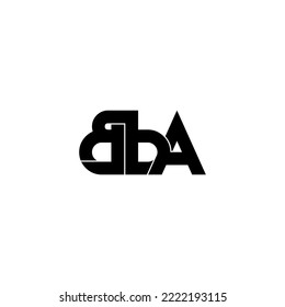 bba typography letter monogram logo design