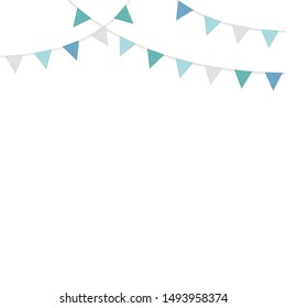 Bbay boy celebration party flags decoration vector illustration.