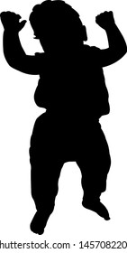 a bbay sleeping body silhouette vector