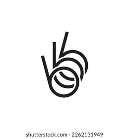 BBB or 666 logo design concept isolated on white background.