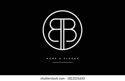 B,BB  Abstract Letters Logo Monogram
