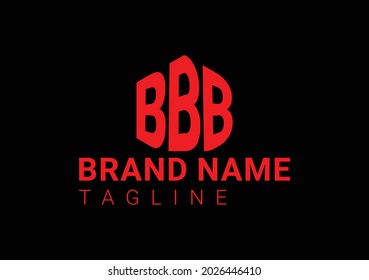 BBB initial letter logo and icon design template