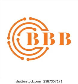 BBB letter design. BBB letter technology logo design on white background. BBB Monogram logo design for entrepreneur and business.