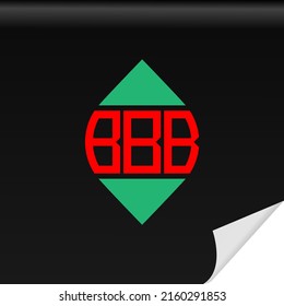 BBB logo monogram isolated on circle element design template