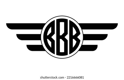 BBB three-letter initial logo design vector template, monogram, abstract, wordmark, letter mark, business, typography, flat, minimalist, brand, initial letter logo, symbol, geometric,  isolated,