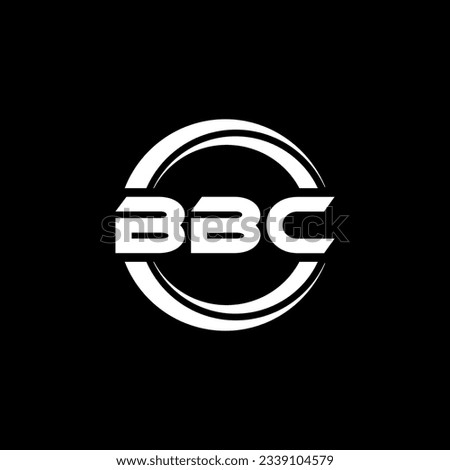 BBC letter logo design in illustration. Vector logo, calligraphy designs for logo, Poster, Invitation, etc.