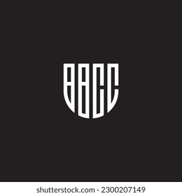 diseño del logotipo de la carta escudo BCC, diseño del logotipo del escudo de letras, plantilla del vector de diseño