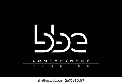 BBE design de letra abstrata. Design de logotipo comercial moderno com tipografia abstrata e estilo contemporâneo