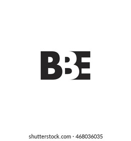 BBE Logo. Vector Graphic Branding Letter Element. White Background
