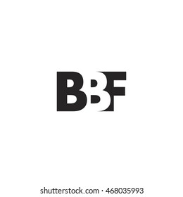 Logo de BBF. Elemento de letra de marca gráfica de Vector. Fondo blanco