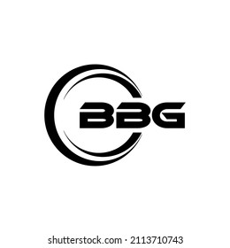 BBG letter logo design with white background in illustrator, vector logo modern alphabet font overlap style. calligraphy designs for logo, Poster, Invitation, etc.