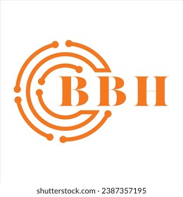 BBH letter design. BBH letter technology logo design on white background. BBH Monogram logo design for entrepreneur and business.