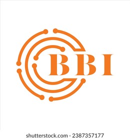 BBI letter design. BBI letter technology logo design on white background. BBI Monogram logo design for entrepreneur and business.