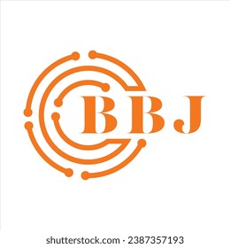 BBJ letter design. BBJ letter technology logo design on white background. BBJ Monogram logo design for entrepreneur and business.