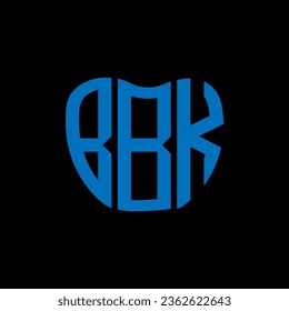Diseño creativo del logo de la carta BBK. Diseño único BBK.
