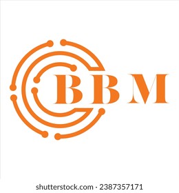 BBM letter design. BBM letter technology logo design on white background. BBM Monogram logo design for entrepreneur and business.