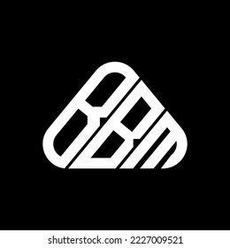 BBM letter logo creative design with vector graphic, BBM simple and modern logo in round triangle shape.