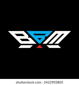 Diseño vectorial de la letra BBM, logotipo simple y moderno de BBM. Diseño de alfabetos lujosos BBM  