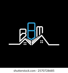 BBM Real State logo design, BBM simple and modern logo. BBM luxurious alphabet design  