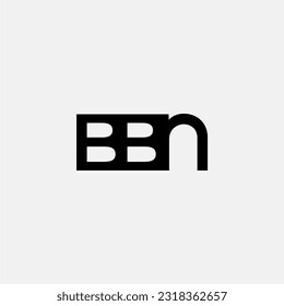 logotipo de monograma de la letra inicial BBN