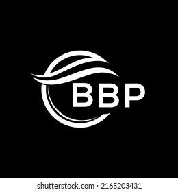BBP letter logo design on black background. BBP creative circle letter logo concept. BBP letter design.
