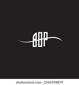 bbp letter logo design with white background in illustrator, vector logo modern alphabet font