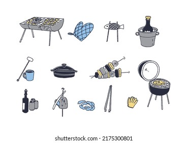 Accesorios para barbacoa, artículos diversos relacionados con comidas al aire libre
