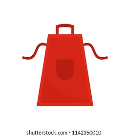 Bbq apron icon. Flat illustration of bbq apron vector icon for web isolated on white