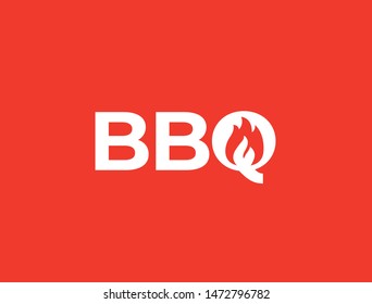 BBQ. Barbecue grill logo. Fire icon.