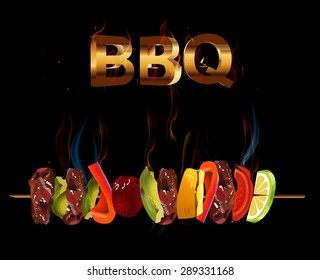 BBQ, Barbecue Menu Infographics - vector eps10