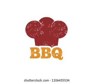 BBQ barbecue vector icon emblem logo design template