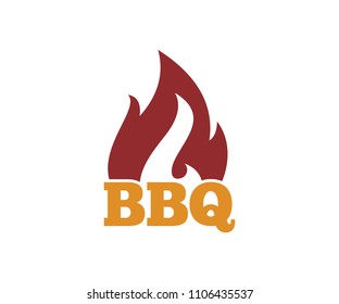 BBQ barbecue vector icon emblem logo design template