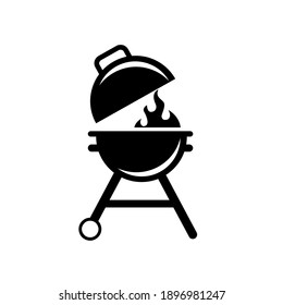 BBQ barbeque GRILL TOOL LOGO ICON DESIGN VECTOR